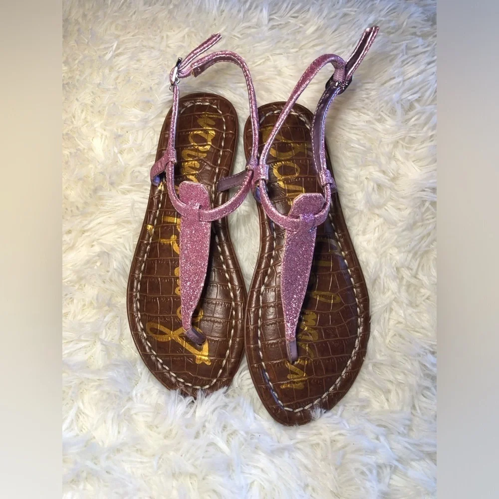Sam Edelman Pink Glitter Gladiator Sandals NWOT size